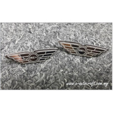 Badge Wing Silver Gloss + Matt 2D Etching BDG/SGM_01

